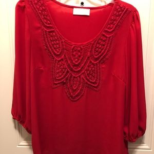 Red Lace Top